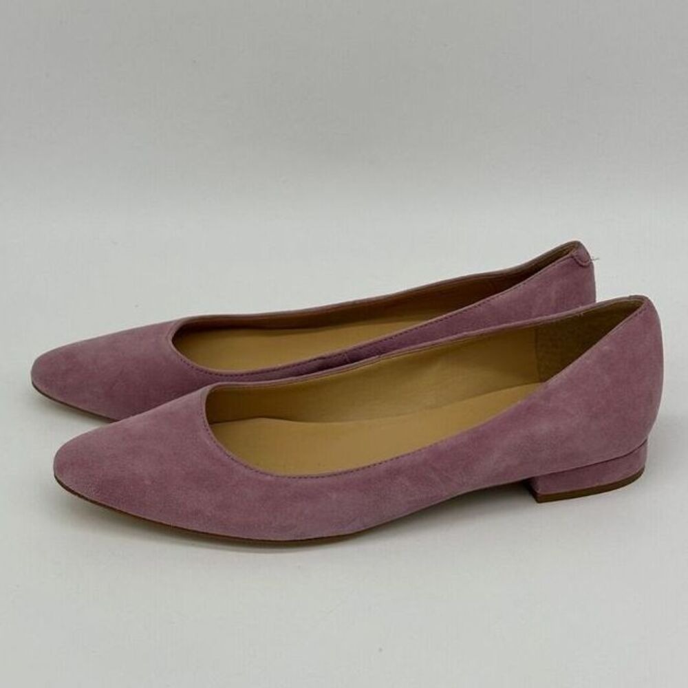 Talbots Shoes Leather Slip On Flat Shoes Womens 7AA Rose Pink Casual Ladies NEW